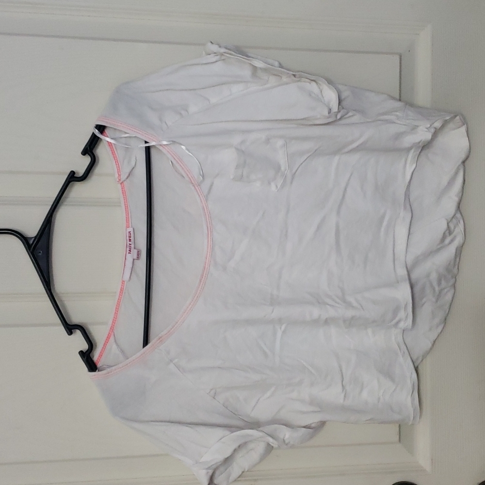 Tally Weigl white crop top